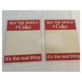 2 - HEAVY CARDBOARD COCA COLA SIGNS