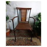 Wicker and bamboo style chair