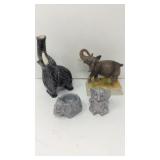 Porcelain and ceramic elephant  lot