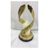 Gold and marble candle display