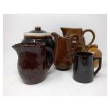 Lot of brown ceramic pottery