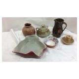 Lot of six ceramic pottery pieces