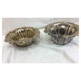 Lot of two Benedict silver plated bowls