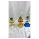 3 Glass Oil lamp lights