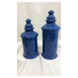 Blue canisters