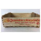Vintage Jasmine Vineyards grape crate