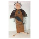 Wood and metal garden art