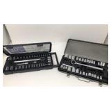 Pair of socket sets with cases