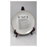 Collectible political conspiracy plate and stand