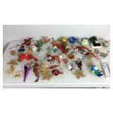 Large lot of Christmas ornaments