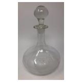 Etched glass ships Decanter with sailboat image