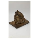 Gold painted wood seashell shelf