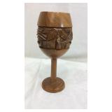 Handcarved monkey pod cup