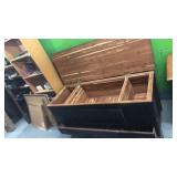 Primitive Antique Large Cedar Chest w/ Drawer