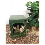 Wooden Bunny Rabbit Storage Box