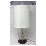 Brass and cut crystal lamp