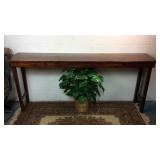 Large wooden hall table