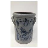 Troy, MI Rockdale Stoneware 7" Crock