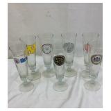 Collegiate champagne flutes