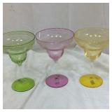 Roscher colored margarita glasses