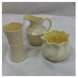 3 Piece Belleek Pottery Lot