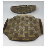 Mid-Century Gold Weave Glass Tray Set