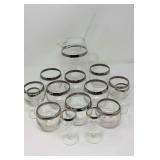Mid-century Dorothy Thorpe glassware set