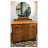 Art Deco Waterfall Dresser w mirror