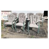 7 Metal Patio Chairs w/ Cushions
