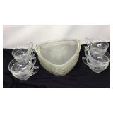 Indiana Glass Snowflake Plate & Cup Set