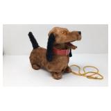Vintage squeaking pull dog toy