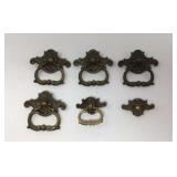 Vintage Brass Drawer Pulls Lot