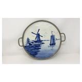 Vintage Delpht Blue Style Decorative Tray