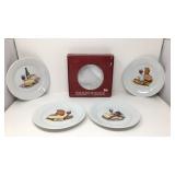 4 Porcelain De Sologne France Plates