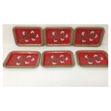 Set of 6 Vintage Nut Trays