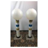 Set of 2 large outdoor decorative lights