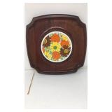 Wood and Ceramic Cheese Platter