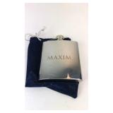 Maxim Silver Flask w/ Case