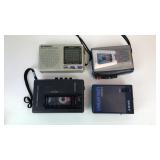4 Pc Handheld Tape Player/ Radio Lot