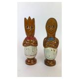 Antique Ceramic Spoon & Fork Salt n Pepper Shakers