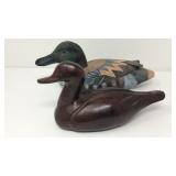 Two vintage wooden duck decoys