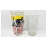 Lot of two alcoholic beverage recipe glasses
