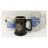 Lot of three mugs