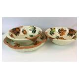 3 pc Italian made pottery lot