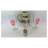 Coors and Strohs beer glass lot