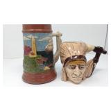 Set of two styled ceramic mugs
