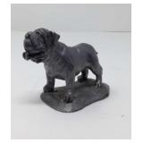 Pewter bulldog paperweight