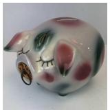 Vintage 1957 Hull Pottery Corky Pig Piggy Bank