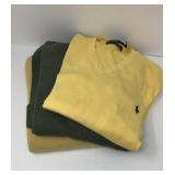 3 POLO long sleeve V necks