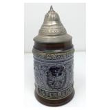 Austrian-themed stein with metal lid